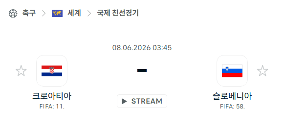크로아티아 vs 슬로베니아 6월 8일 친선경기 경기 예측 분석