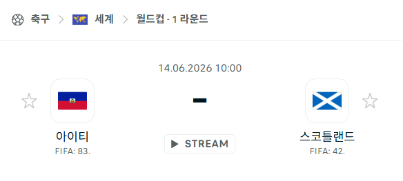 2026 월드컵 예선: 아이티 vs 스코틀랜드 경기 분석 및 승부 예측